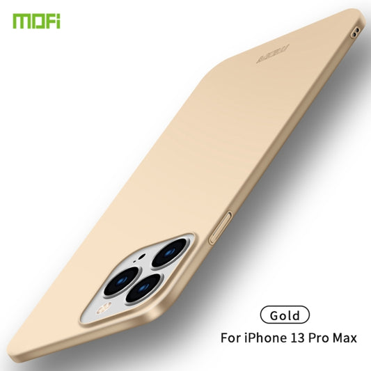 For iPhone 13 Pro Max  MOFI Frosted PC Ultra-thin Hard Case(Gold) - iPhone 13 Pro Max Cases by MOFI | Online Shopping South Africa | PMC Jewellery | Buy Now Pay Later Mobicred