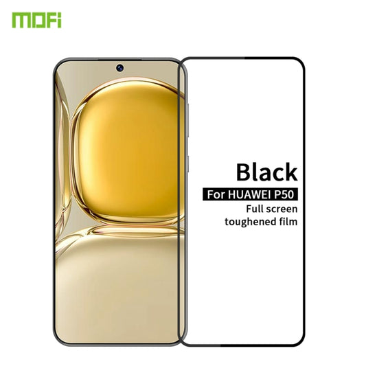 For Huawei P50 MOFI 9H 2.5D Full Screen Tempered Glass Film(Black) - Huawei Tempered Glass by MOFI | Online Shopping South Africa | PMC Jewellery