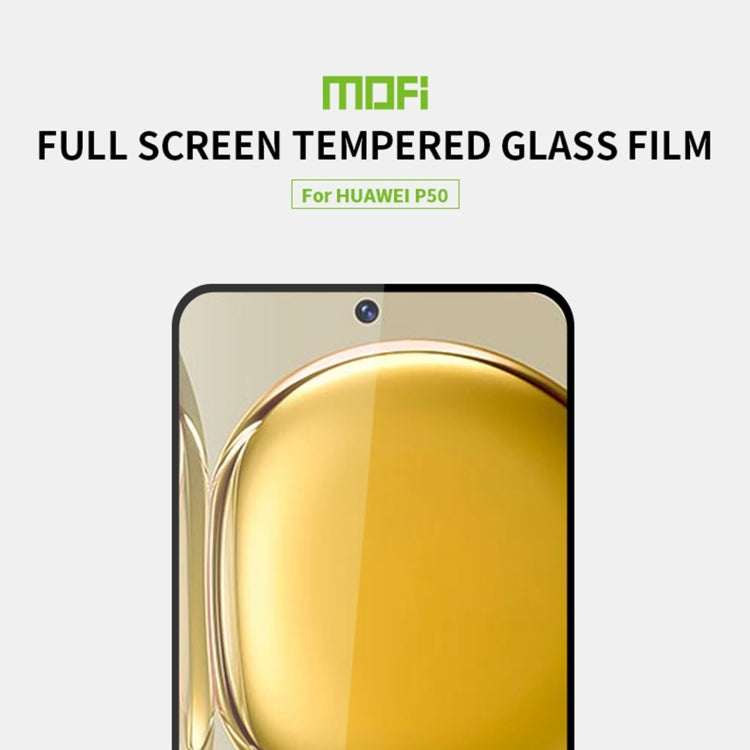 For Huawei P50 MOFI 9H 2.5D Full Screen Tempered Glass Film(Black) - Huawei Tempered Glass by MOFI | Online Shopping South Africa | PMC Jewellery