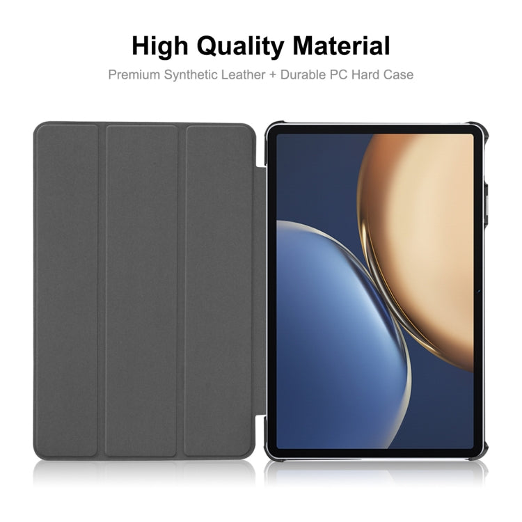 For Honor Tablet V7 Pro ENKAY Custer Texture Horizontal Flip PU+PC Leather Case with Three-folding Holder & Sleep / Wake-up Function(Dark Blue) - Honor by ENKAY | Online Shopping South Africa | PMC TechLife | Buy Now Pay Later Mobicred