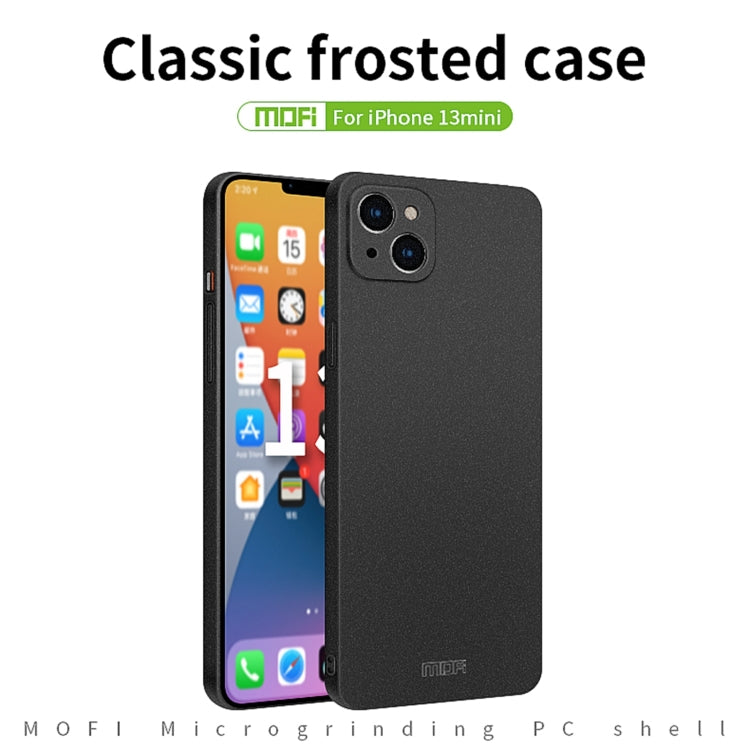 For iPhone 13 mini MOFI Fandun Series Frosted PC Ultra-thin All-inclusive Protective Case (Grey) - iPhone 13 mini Cases by MOFI | Online Shopping South Africa | PMC Jewellery