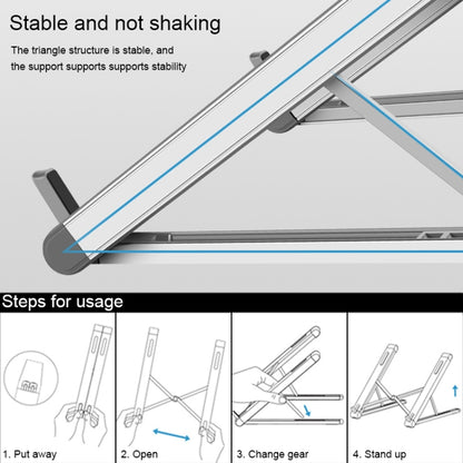 JP-2 Universal Aluminum Alloy Folding Laptop Stand - Laptop Stand by PMC Jewellery | Online Shopping South Africa | PMC Jewellery | Buy Now Pay Later Mobicred