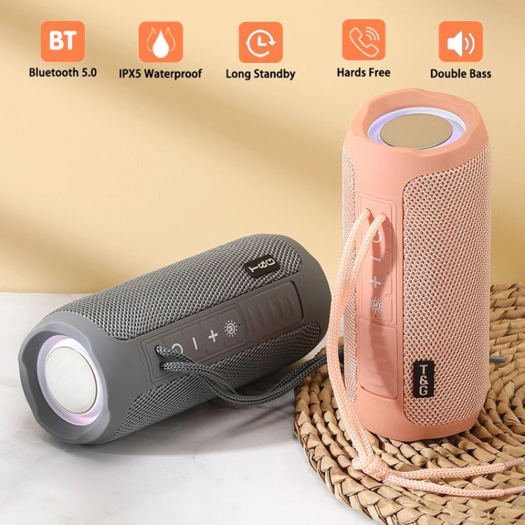 T&G TG227 Outdoor Portable Waterproof Bluetooth Music Speaker with LED Support FM / TF / USB(Red) - Desktop Speaker by T&G | Online Shopping South Africa | PMC Jewellery | Buy Now Pay Later Mobicred