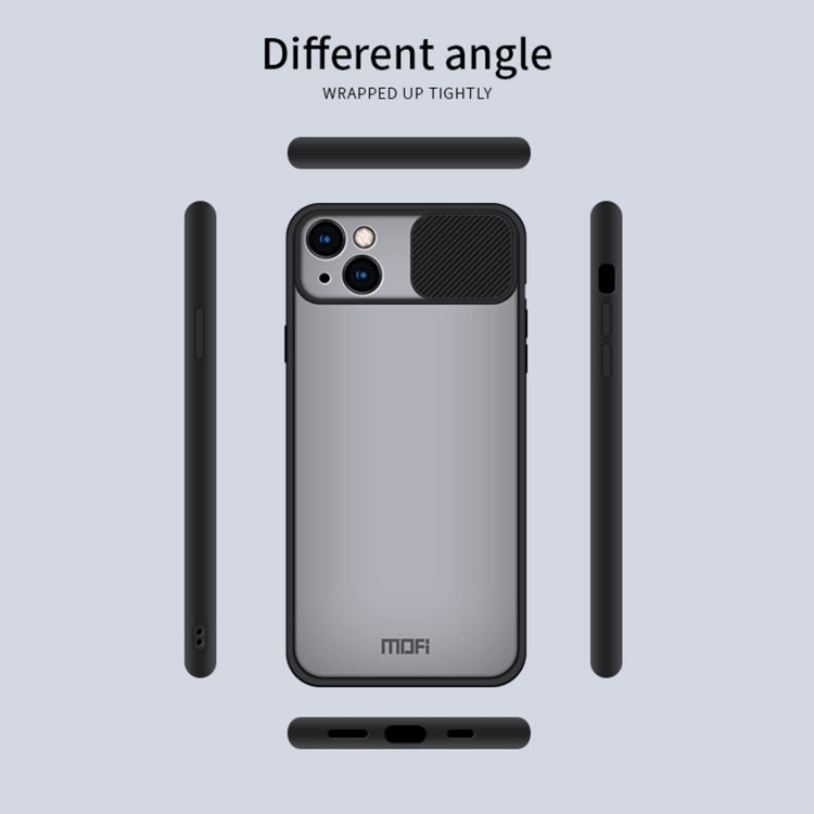 For iPhone 13 MOFI Translucent Frosted PC + TPU Phone Case(Black) - iPhone 13 Cases by MOFI | Online Shopping South Africa | PMC TechLife | Buy Now Pay Later Mobicred