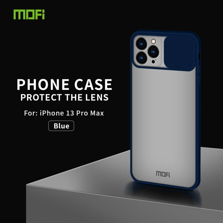 For iPhone 13 Pro Max MOFI Translucent Frosted PC + TPU Phone Case(Blue) - iPhone 13 Cases by MOFI | Online Shopping South Africa | PMC Jewellery