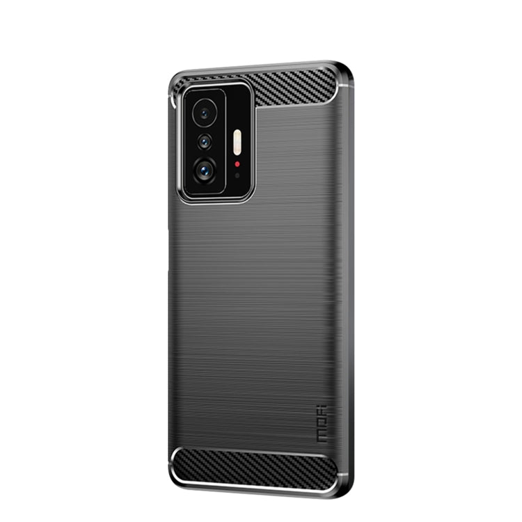 For Xiaomi Mi 11T / 11T Pro MOFI Gentleness Series Brushed Texture Carbon Fiber Soft TPU Phone Case(Black) - Xiaomi Cases by MOFI | Online Shopping South Africa | PMC Jewellery