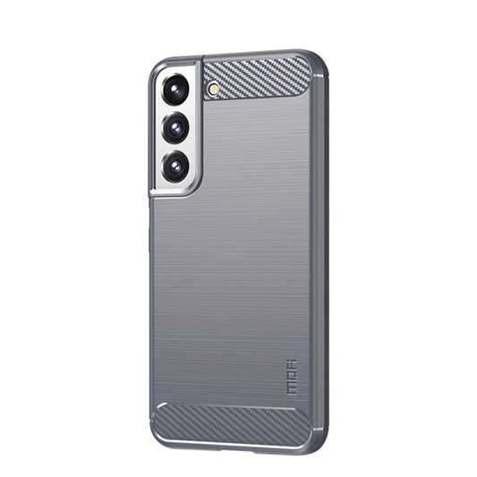 For Samsung Galaxy S22+ 5G MOFI Gentleness Series Brushed Texture Carbon Fiber Soft TPU Case(Gray) - Galaxy S22+ 5G Cases by MOFI | Online Shopping South Africa | PMC Jewellery | Buy Now Pay Later Mobicred