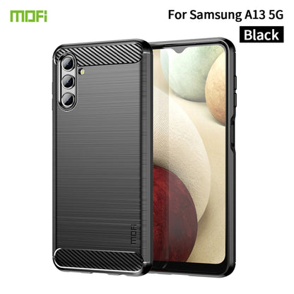 For Samsung Galaxy A13 5G MOFI Gentleness Series Brushed Texture Carbon Fiber Soft TPU Case(Black) - Galaxy Phone Cases by MOFI | Online Shopping South Africa | PMC Jewellery | Buy Now Pay Later Mobicred