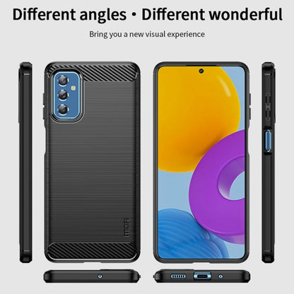 For Samsung Galaxy M52 5G MOFI Gentleness Series Brushed Texture Carbon Fiber Soft TPU Case(Blue) - Galaxy Phone Cases by MOFI | Online Shopping South Africa | PMC Jewellery | Buy Now Pay Later Mobicred