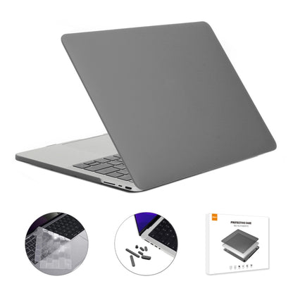 ENKAY Hat-Prince 3 in 1 Matte Laptop Protective Case + TPU Keyboard Film + Anti-dust Plugs Set for MacBook Pro 14.2 inch A2442 2021/A2779 2023, Version:EU Version(Grey) - MacBook Pro Cases by ENKAY | Online Shopping South Africa | PMC Jewellery | Buy Now Pay Later Mobicred