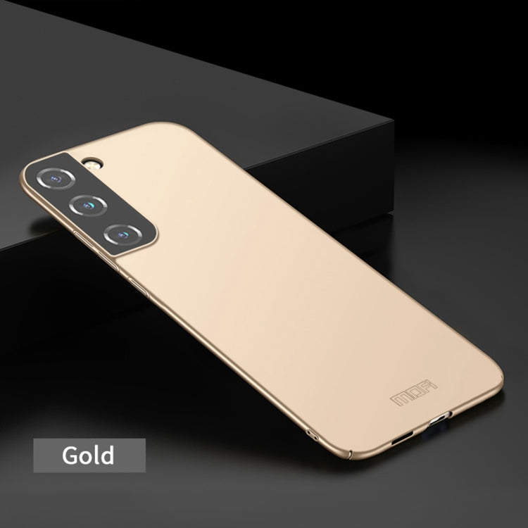 For Samsung Galaxy S22+ 5G MOFI Frosted PC Ultra-thin Hard Phone Case(Gold) - Galaxy S22+ 5G Cases by MOFI | Online Shopping South Africa | PMC Jewellery