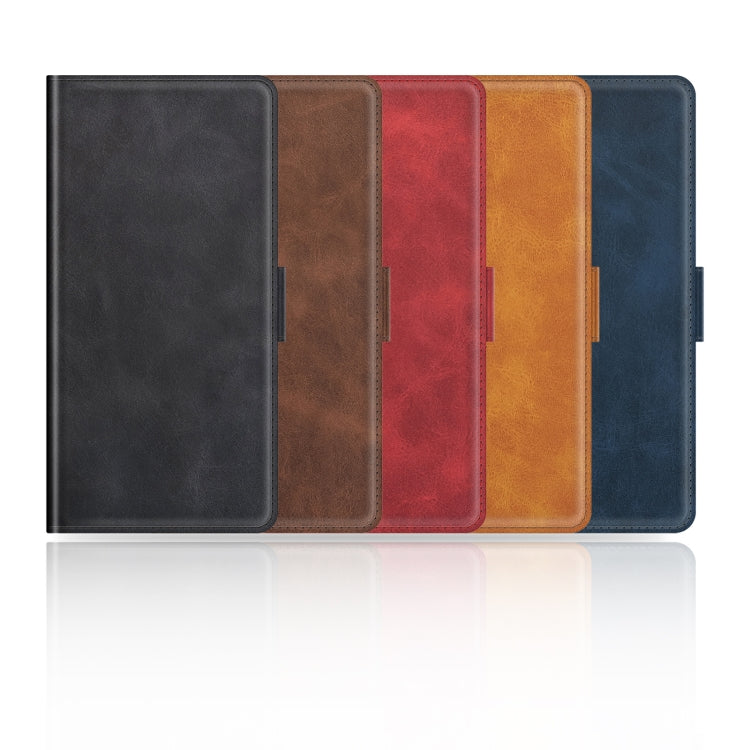 For Google Pixel 6a Dual-side Magnetic Buckle Leather Phone Case(Red) - Google Cases by PMC TechLife | Online Shopping South Africa | PMC TechLife | Buy Now Pay Later Mobicred