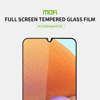 For Samsung Galaxy A33 5G MOFI 9H 2.5D Full  Tempered Glass Film(Black) - Galaxy Tempered Glass by MOFI | Online Shopping South Africa | PMC Jewellery