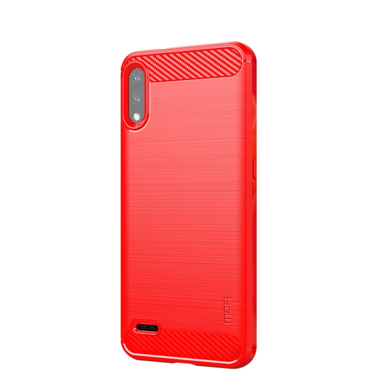 For LG K22 / K22 Plus MOFI Gentleness Brushed Carbon Fiber Soft TPU Case(Red) - LG by MOFI | Online Shopping South Africa | PMC Jewellery | Buy Now Pay Later Mobicred