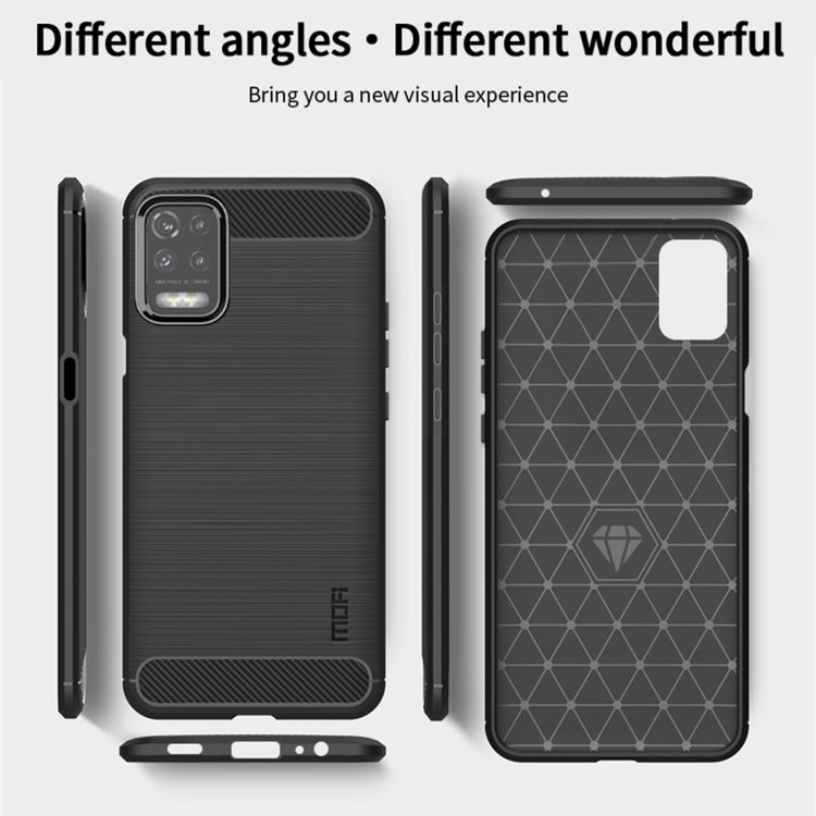 For LG K52 / K62 / K62+ / Q52 / Q62  MOFI Gentleness Brushed Carbon Fiber Soft TPU Case(Gray) - LG by MOFI | Online Shopping South Africa | PMC Jewellery