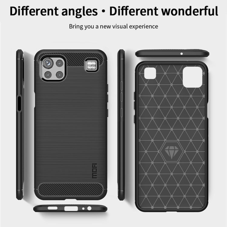For LG K92 MOFI Gentleness Brushed Carbon Fiber Soft TPU Case(Red) - LG Cases by MOFI | Online Shopping South Africa | PMC TechLife | Buy Now Pay Later Mobicred