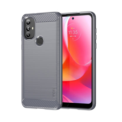 For Motorola Moto G Power 2022 MOFI Gentleness Brushed Carbon Fiber Soft TPU Case(Gray) - Motorola Cases by MOFI | Online Shopping South Africa | PMC Jewellery | Buy Now Pay Later Mobicred