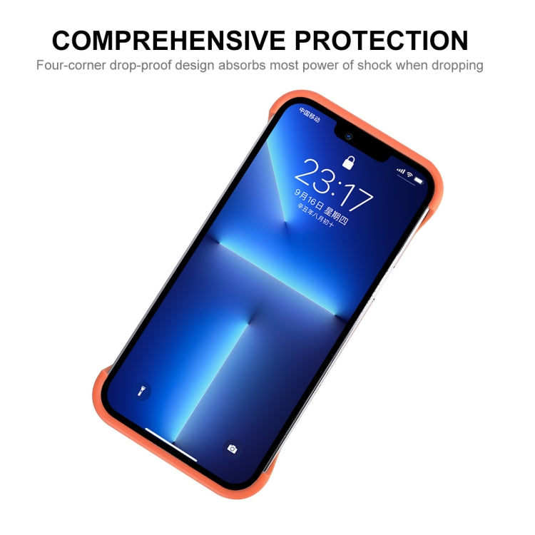 For iPhone 13 Pro Max ENKAY Frameless Hollow Shockproof PC Case (White) - iPhone 13 Pro Max Cases by ENKAY | Online Shopping South Africa | PMC Jewellery | Buy Now Pay Later Mobicred