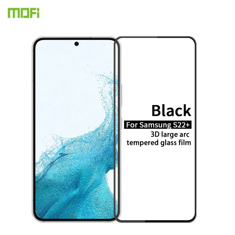 For Samsung Galaxy S22+ 5G MOFI 9H 3D Explosion-proof Tempered Glass Film(Black) - Galaxy S22+ 5G Tempered Glass by MOFI | Online Shopping South Africa | PMC Jewellery