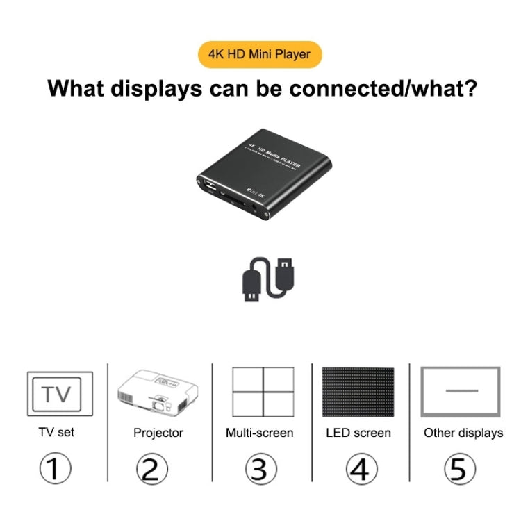 X9 HD Multimedia Player 4K Video Loop USB External Media Player AD Player(EU  Plug) - Multimedia Player by PMC TechLife | Online Shopping South Africa | PMC TechLife | Buy Now Pay Later Mobicred