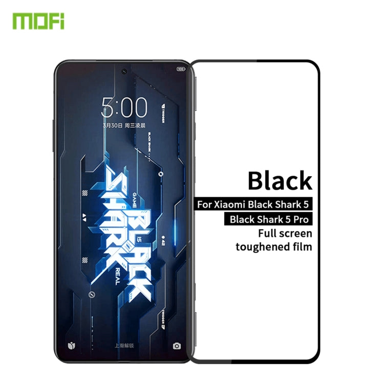 For Xiaomi Black Shark 5 / 5 Pro MOFI 9H 2.5D Full Screen Tempered Glass Film(Black) -  by MOFI | Online Shopping South Africa | PMC Jewellery