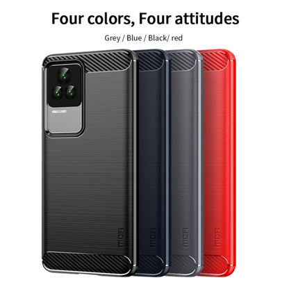 For Xiaomi Redmi K50 / K50 Pro MOFI Gentleness Brushed Carbon Fiber Soft TPU Case(Red) - Xiaomi Cases by MOFI | Online Shopping South Africa | PMC Jewellery | Buy Now Pay Later Mobicred