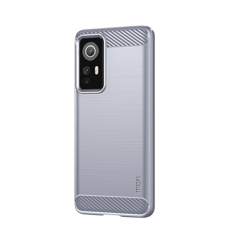 For Xiaomi 12 / 12X MOFI Gentleness Brushed Carbon Fiber Soft TPU Case(Gray) - Xiaomi Cases by MOFI | Online Shopping South Africa | PMC Jewellery | Buy Now Pay Later Mobicred