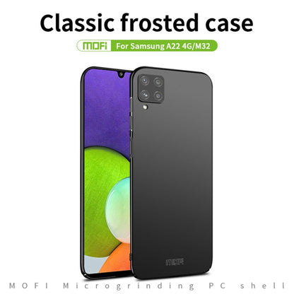 For Samsung Galaxy A22 4G / M32 Global / M22 MOFI Frosted PC Ultra-thin Hard Case(Black) - Galaxy Phone Cases by MOFI | Online Shopping South Africa | PMC Jewellery