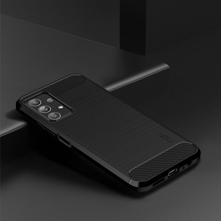 For Samsung Galaxy A23 / M23 / F23 MOFI Gentleness Series Brushed Texture Carbon Fiber Soft TPU Case(Black) - Galaxy Phone Cases by MOFI | Online Shopping South Africa | PMC Jewellery | Buy Now Pay Later Mobicred