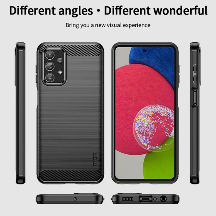 For Samsung Galaxy A23 / M23 / F23 MOFI Gentleness Series Brushed Texture Carbon Fiber Soft TPU Case(Black) - Galaxy Phone Cases by MOFI | Online Shopping South Africa | PMC Jewellery | Buy Now Pay Later Mobicred