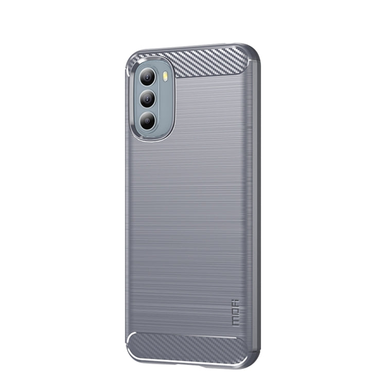 For Motorola Moto G31/G41 MOFI Gentleness Series Brushed Texture Carbon Fiber TPU Phone Case(Gray) - Motorola Cases by MOFI | Online Shopping South Africa | PMC Jewellery