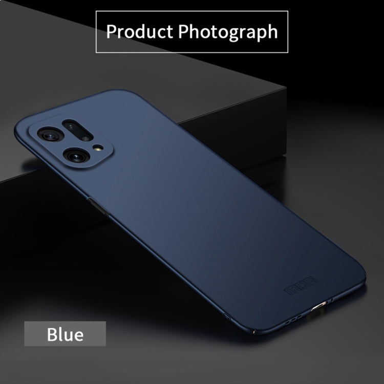 For OPPO Find X5 MOFI Frosted PC Ultra-thin Hard Case(Blue) - OPPO Cases by MOFI | Online Shopping South Africa | PMC TechLife | Buy Now Pay Later Mobicred