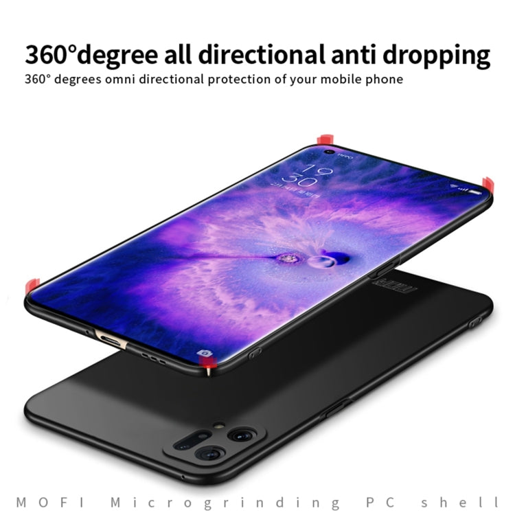 For OPPO Find X5 MOFI Frosted PC Ultra-thin Hard Case(Blue) - OPPO Cases by MOFI | Online Shopping South Africa | PMC TechLife | Buy Now Pay Later Mobicred