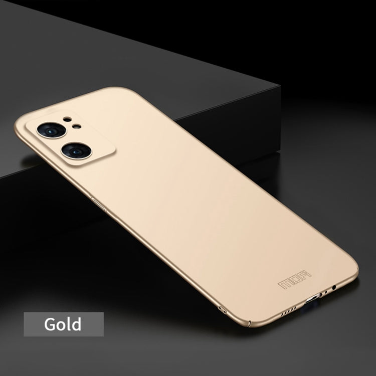 For OPPO Find X5 Lite / Reno7 Global MOFI Frosted PC Ultra-thin Hard Case(Gold) - OPPO Cases by MOFI | Online Shopping South Africa | PMC TechLife | Buy Now Pay Later Mobicred