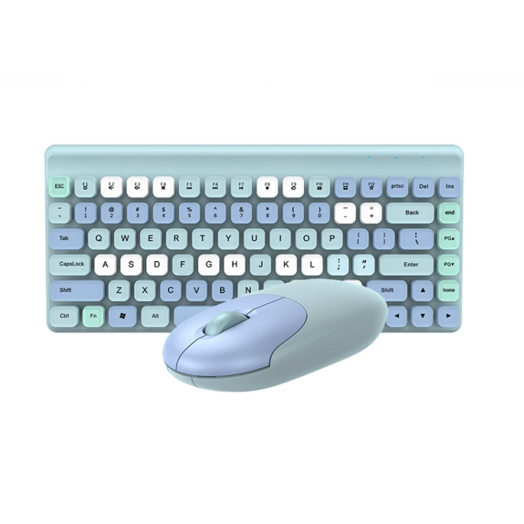 QW02 Wireless Keyboard Mouse Set(Blue) - Wireless Keyboard by PMC Jewellery | Online Shopping South Africa | PMC Jewellery | Buy Now Pay Later Mobicred