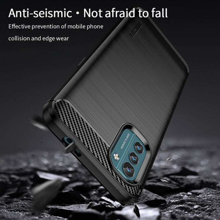 For Nokia G11 / G21 MOFI Gentleness Series Brushed Texture Carbon Fiber Soft TPU Case(Black) - Nokia Cases by MOFI | Online Shopping South Africa | PMC Jewellery