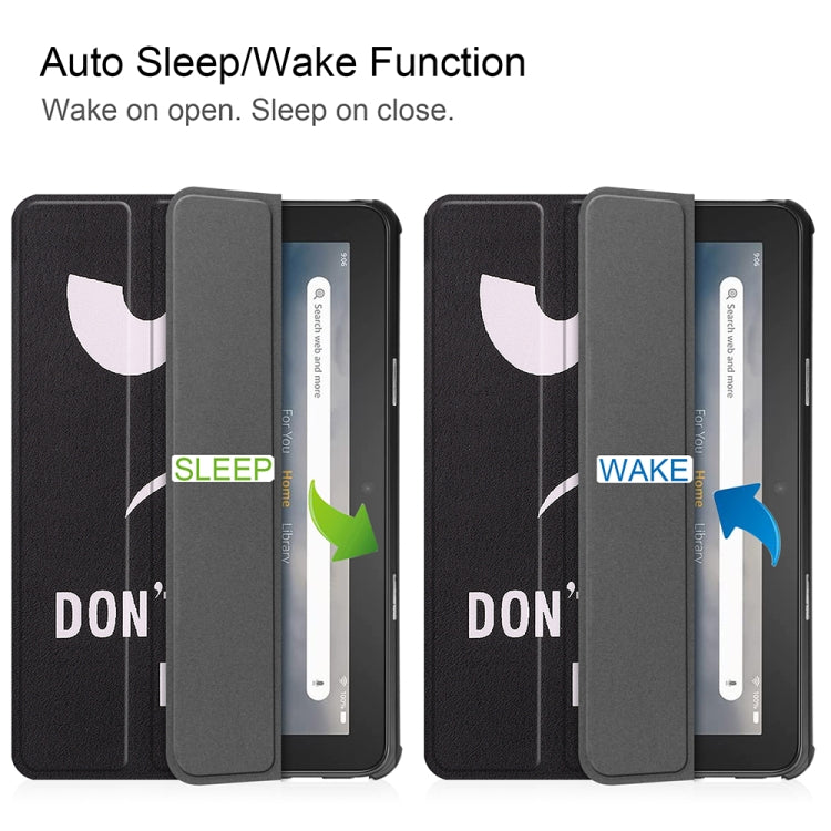 For Amazon Fire 7 12th 2022 JSM Smart Leather Tablet Case(Big Eye) - free shipping - PMc TechLife - Order now!