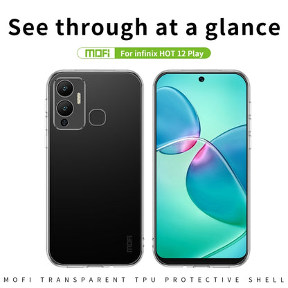 For Infinix Hot 12 Play MOFI Ming Series Ultra-thin TPU Phone Case(Transparent) - Infinix Cases by MOFI | Online Shopping South Africa | PMC Jewellery