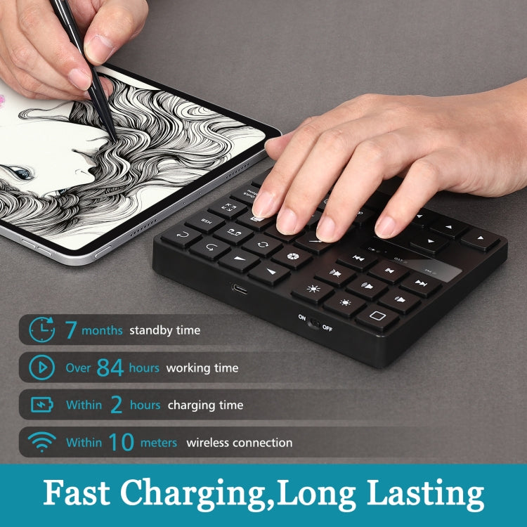 MC-533 Bluetooth 5.0 Painting Keyboard 35 keys Keypad Wireless Digital keyboard - free shipping - PMC Jewellery - Order now!