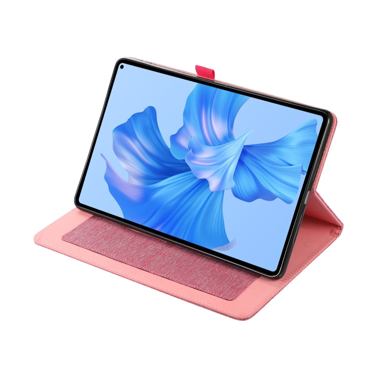 For Huawei MatePad Pro 11 2022  Fabric Leather Tablet Case(RoseRed) - Huawei by PMC TechLife | Online Shopping South Africa | PMC TechLife | Buy Now Pay Later Mobicred