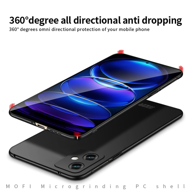For Xiaomi Redmi Note 12 China MOFI Micro Frosted PC Ultra-thin Hard Case(Blue) - Note 12 Cases by MOFI | Online Shopping South Africa | PMC TechLife