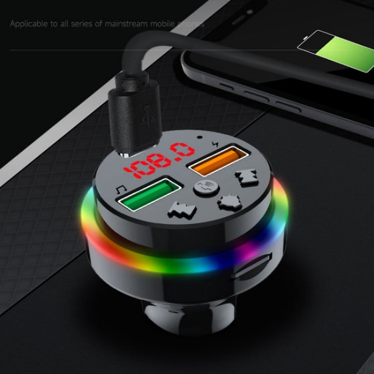PDF15 FM Transmitter Bluetooth 5.0 Handsfree Car Kit Audio MP3 Player - Bluetooth Car Kits by PMC Jewellery | Online Shopping South Africa | PMC Jewellery | Buy Now Pay Later Mobicred