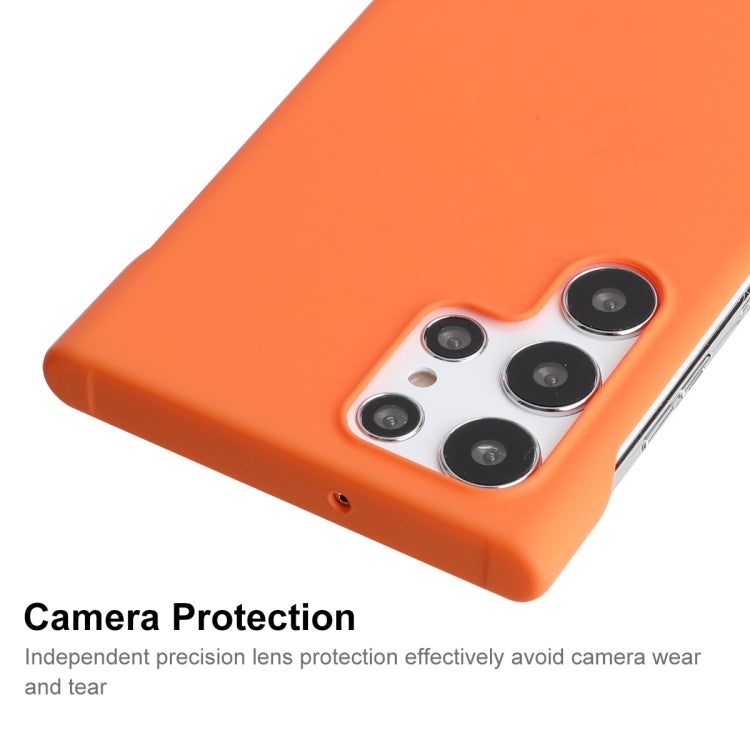 For Samsung Galaxy S23 Ultra 5G ENKAY Matte Frameless Hard PC Case(Orange) - Galaxy S23 Ultra 5G Cases by ENKAY | Online Shopping South Africa | PMC Jewellery | Buy Now Pay Later Mobicred