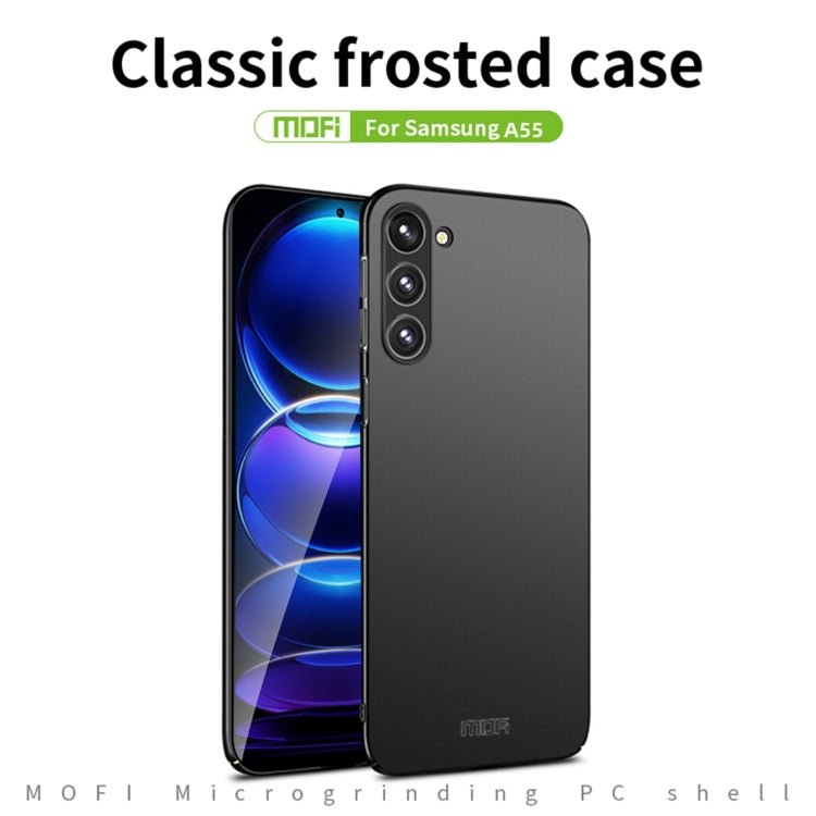 For Samsung Galaxy A55 5G MOFI Frosted PC Ultra-thin Hard Phone Case(Black) - Galaxy Phone Cases by MOFI | Online Shopping South Africa | PMC TechLife | Buy Now Pay Later Mobicred