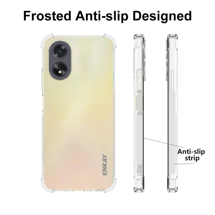 For OPPO A18 4G / A38 4G ENKAY Clear TPU Shockproof Anti-slip Phone Case - A18 Cases by ENKAY | Online Shopping South Africa | PMC Jewellery | Buy Now Pay Later Mobicred