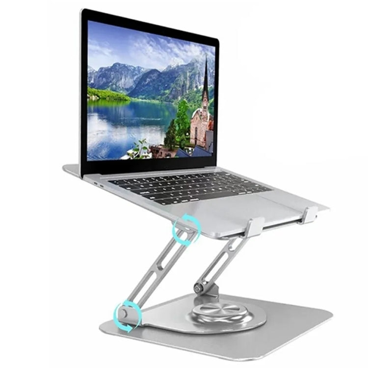 D147 Foldable 360 Degree Rotating Laptop Lifting Bracket Aluminum Alloy Notebook Desktop Stand(Silver) - Laptop Stand by PMC Jewellery | Online Shopping South Africa | PMC Jewellery | Buy Now Pay Later Mobicred