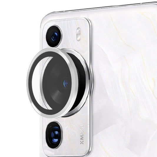 For HUAWEI P60 / P60 Pro / P60 Art ENKAY Hat-Prince 9H Rear Camera Lens Aluminium Alloy Tempered Glass Film(Silver) - Huawei Tempered Glass by ENKAY | Online Shopping South Africa | PMC Jewellery