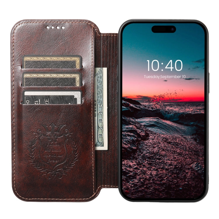 For iPhone 12 / 12 Pro Suteni J05 Leather Magnetic Magsafe Phone Case(Brown) - iPhone 12 / 12 Pro Cases by Suteni | Online Shopping South Africa | PMC Jewellery | Buy Now Pay Later Mobicred