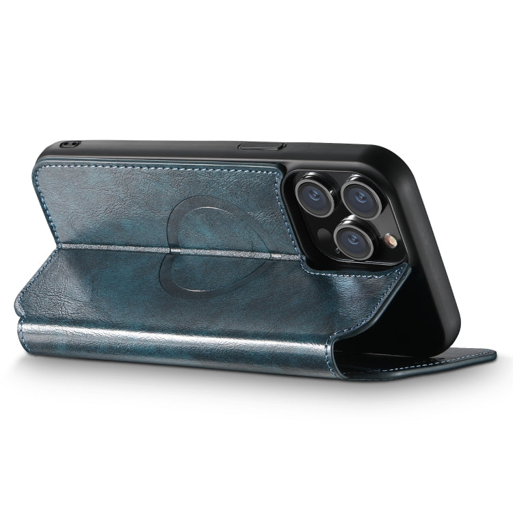 For iPhone 14 Pro Max Suteni J05 Leather Magnetic Magsafe Phone Case(Blue) - iPhone 14 Pro Max Cases by Suteni | Online Shopping South Africa | PMC Jewellery | Buy Now Pay Later Mobicred