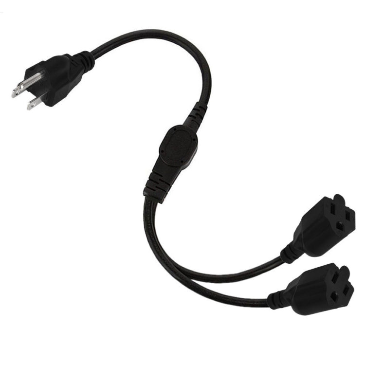 JUNSUNMAY US 1.6FT NEMA 5-15P 1 to 2 Way Outlet NEMA 5-15R SJT 16AWG 3 Prong Power Cable Wire Extender - Power Cord by JUNSUNMAY | Online Shopping South Africa | PMC Jewellery | Buy Now Pay Later Mobicred